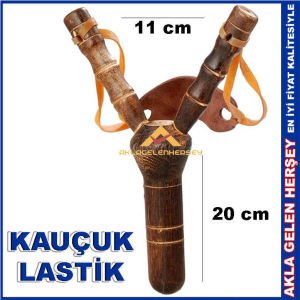 Bambu Ağacından Kauçuk Lastikli Dayanıklı Sapan Uzun Mesafe Menzilli Çocuk Oyuncağı Avcı Sapanı abn