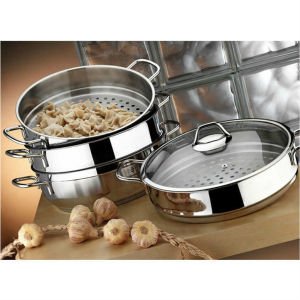 Alüminyum Mantı Tencereleri Seti 28cm 6 Parça 5 Katlı Aliminyum Mavioli Pot Yanmaz-Yapışmaz