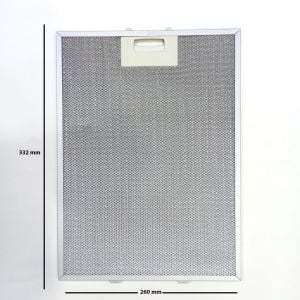 Davlumbaz 260mmx332mm Arka Ara 12,5 CM İki Tırnaklı Aspiratör Filtresi