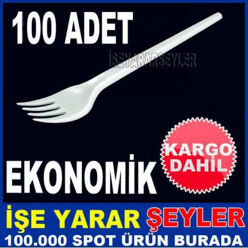 PLASTİK HAZIR YEMEK ÇATALI EKONOMİK 100 ADET