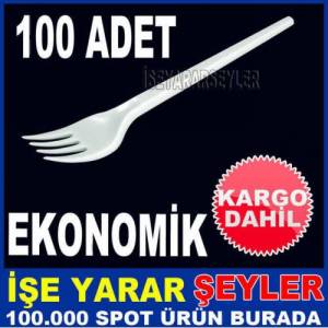 PLASTİK HAZIR YEMEK ÇATALI EKONOMİK 100 ADET