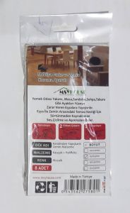 8 Adet Mobilya Parke ve Zemin Koruma Aparatı Yapıştırmalı 25x25mm Kare Şeklinde