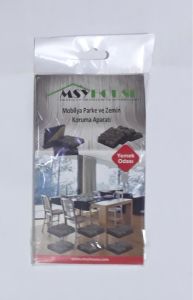8 Adet Mobilya Parke ve Zemin Koruma Aparatı Yapıştırmalı 25x25mm Kare Şeklinde