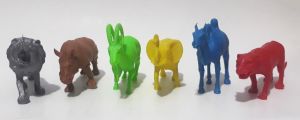 5x10cm Büyüklüğünde Vahşi Hayvanlar Seti Her Hayvandan 2 Tane (Fil,Keçi,Aslan,Kaplan,Gergedan,Deve)