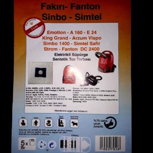 Fakir A160 A81 A92 E 24 Elektrikli Süpürge Sentetik 5 Adet Toz Torbası 