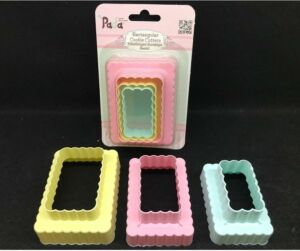 PD3303 Suncook 3 Lü Dikdörtgen Plastik Bisküvi Kalıbı