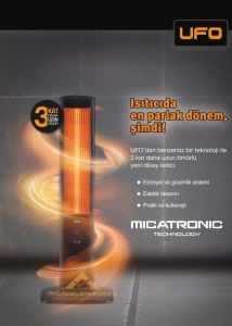 UFO 2300WATT ISI AYARLI MICATRONİC BLACK UK İNFRARED ISITICI SOBA