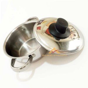 KAPAKLI ERGONOMİK 15.5X6 CM ÇELİK TENCERE