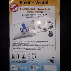 Vestel Poyraz  Elektrikli Süpürge Sentetik 5 Adet Toz Torbası 