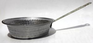 Tek Saplı Çekiç Dövme 4 Adet Mat Çelikten 13cm Çapta Sos Tavası  Soslar İçin Pratik Tava