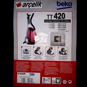 Beko TT420 BKS3210 2240 Elektrikli Süpürge Sentetik 5 Adet Toz Torbası 