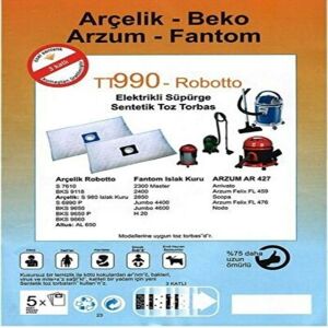 abnturk Özel Üretim 10 Adet Jumbo 4400-Jumbo 4600 Süpürge Toz Torbası %100 Toz Korumalı 3 Kat Elyaf