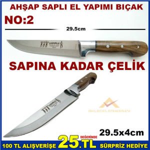 SÜRMENE EL YAPIMI ÇEKİÇ DÖVME KURBAN BIÇAĞI NO 2