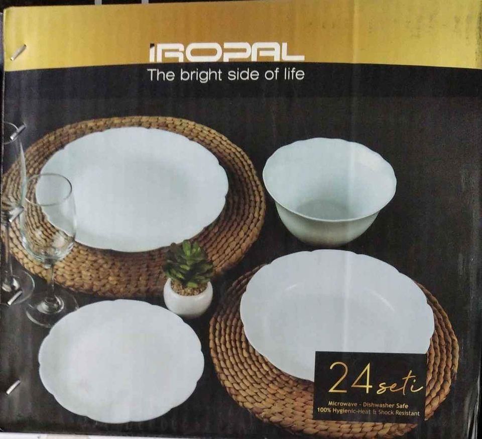 İROPAL 24 Parça 6 Kişilik Yemek Seti 6 Tane Pasta Tabağı, 6 Tane Tatlı Tabağı, 6 Tane Yemek Tabağı