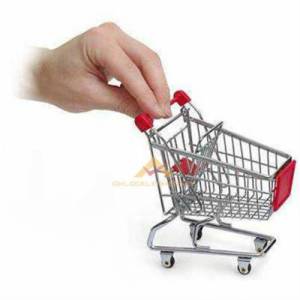 Mini Gerçekçi Alışveriş Market Arabası Şeklinde Dekoratif Kalemlik