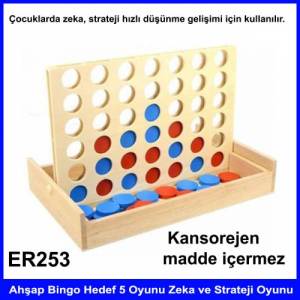 Ertanoy ER253 Ahşap Bingo Hedef 5 Oyunu Zeka ve Strateji Oyunu