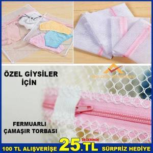 Narin Özel Giysilere Fermuarlı Çamaşır Torbası