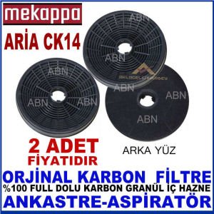 MEKAPPA ANKASTRE DAVLUMBAZ FİLTRESİ MEKAPPA ARİA CK14 MODEL DAVLUMBAZ İÇİN GRANÜL KARBON FİLTRE