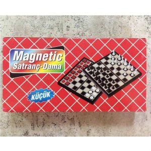 Magnetic 3'lü Büyük Tavla Satranç Dama Seti 3in1 Oyun Seti Sert Plastik