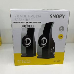 Snopy Bilgisayar Hoparlörü 1+1 Siyah AC 220V Speaker SN-209