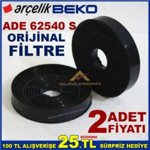 Arçelik Beko Ade 62540 S Ankastre Davlumbaz Filtresi Beko 62540 S Aspiratör Bacasız Karbon Filtre