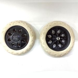 Tak Çıkar Pazar Araba Teker Geçmeli Bebek Arabası Tekerleği Beyaz 15,5 Cm 2 Adet Fiyatıdır