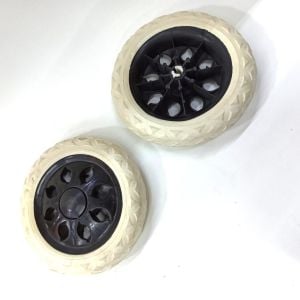 Tak Çıkar Pazar Araba Teker Geçmeli Bebek Arabası Tekerleği Beyaz 15,5 Cm 2 Adet Fiyatıdır