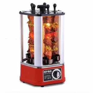 Elektrikli Termostatlı Buharla Pişiren Şiş Kebap Makinesi Fanuslu Dönerli Şaşlık Kebap Makinesi