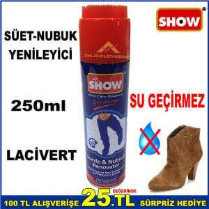 LACİVERT SÜYET BOYASI SU GEÇİRMEZ 250ml SÜET,NUBUK AYAKKABI-ÇANTA-MONT BOYASI LACİVERT SPREY BOYA -2