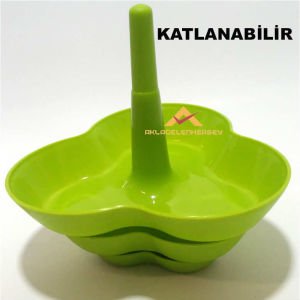PORTATİF 3 KATLI MULTİ SERVİS ÇEREZLİK MEYVELİK