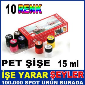 SÜDOR 10'lu SET NON-TOXIC PET GUAJ BOYA SETİ