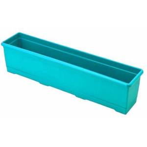 1.Kalite Plastikten Üretim 50cm Dikdörtgen Renkli Plastik Balkon Saksısı Rengarenk Çiçek Saksıları
