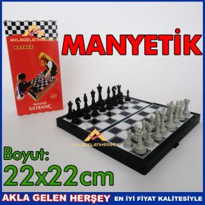 MIKNATISLI MANYETİK 22x22cm SATRANÇ OYUN TAKIMI