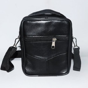Gerçek Deri El Çantası - Askılı 4 Cepli Dikey Küçük Boy  Hakiki Deri El Çantası 14x16cm