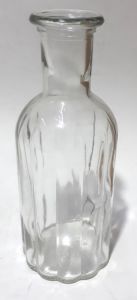Kaliteli Sağlam Camdan Üretim 19x7,5x7,5cm Boyutunda Kıvrımlı Şişe