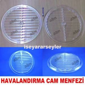 Cam Menfezi 18cm Şeffaf Cam Havalandırma Menfezi Mutfak Penceresi Doğalgaz Havalandırması Menfezi