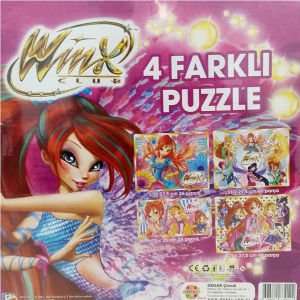 4'LÜ WİNX EĞİTİCİ EĞLENDİRİCİ PUZZLE SETİ