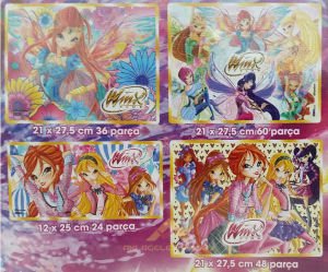 4'LÜ WİNX EĞİTİCİ EĞLENDİRİCİ PUZZLE SETİ