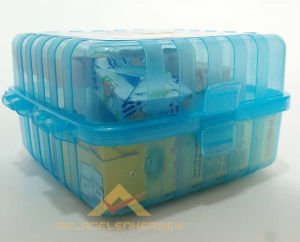 ÇOK FONKSİYONLU BESLENME KABI PRATİK BESLENME KUTUSU MAVİ