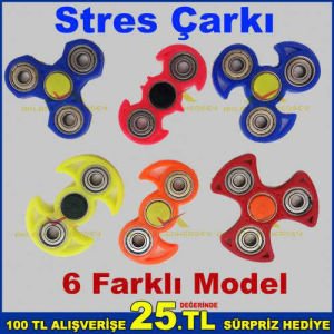 Stres Çarkı Hand Spinner El Tesbih Renkli Eğlenceli El Denge Oyuncağı 6 Farklı Model