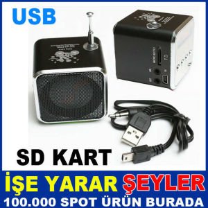PORTATİF KARE MODEL RADYO ÇALAR MÜZİK KUTUSU