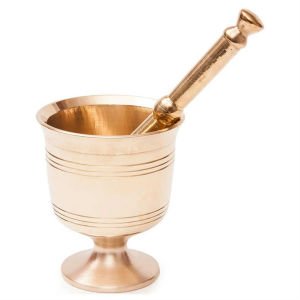 Orjinal Sarı Pirinç Havan Battal Boy 4 No 1600-1700 gr - 100 yıl garantili