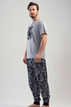 Pamuklu Erkek Kısa Kol Pijama Takım
