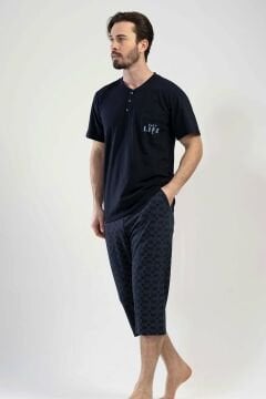 Pamuklu Good Look Erkek Kısa Kol Büyük Beden Şortlu Pijama Takım.