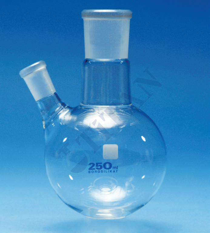 Balon dibi yuvarlak iki boyunlu şilifli 500 ml