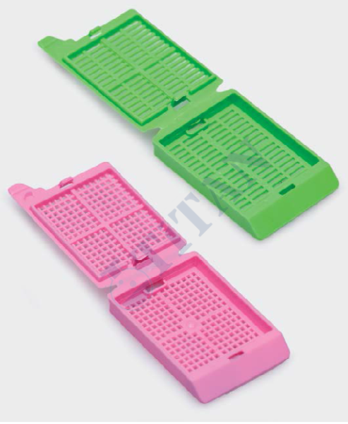 ISOLAB - 074.04.005 parafin kasedi - kapaklı - biopsi - mavi (500 adet / paket)