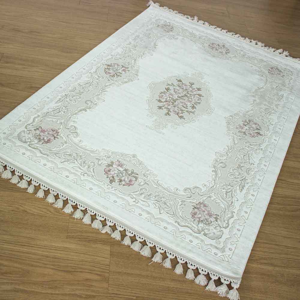 Doku Koleksiyonu 2508 Beyaz Halı 200 X 300