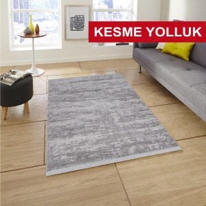 Sis Koleksiyonu Kesme Yolluk 3003 Gri Halı 120 CM EN