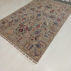 Uşak Delux Koleksiyonu 0805 Vizon Multicolor Özel Tezgah Halısı