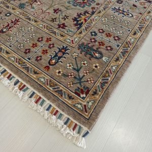 Uşak Delux Koleksiyonu 0805 Vizon Multicolor Özel Tezgah Halısı